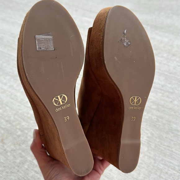 Dee Keller brown suede open toe platform bootie size 8 - Picture 4 of 5